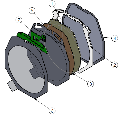 Smartwatch assembly design illustration